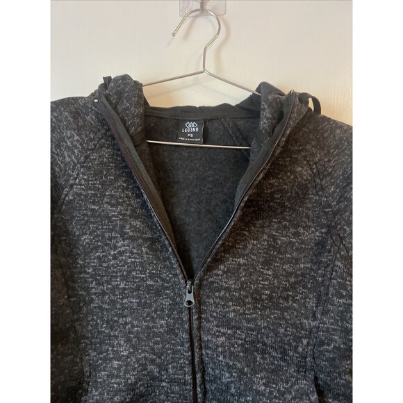 LEG3ND Full Zip Gray Fleece Hoodie with 2 Pockets | Women’s Size Small - Picture 2 of 9